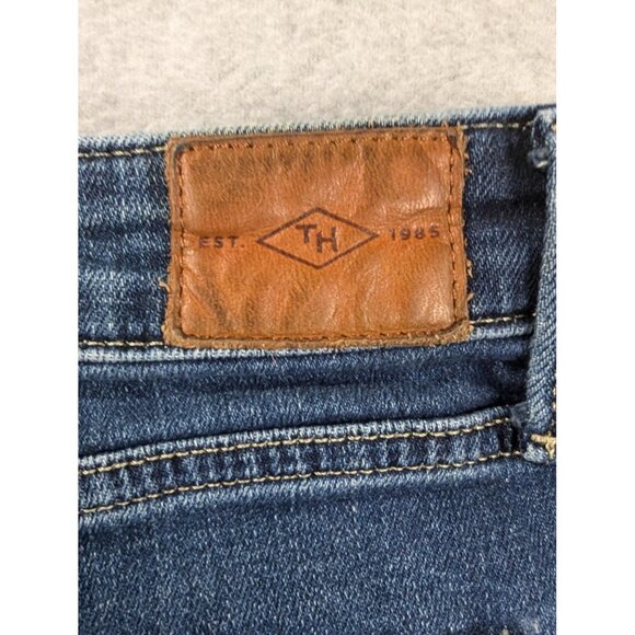 Tommy Hilfiger Jeans Womens 10 Tribeca Straight Ankle Logo Side Tape Stretch - Picture 11 of 16